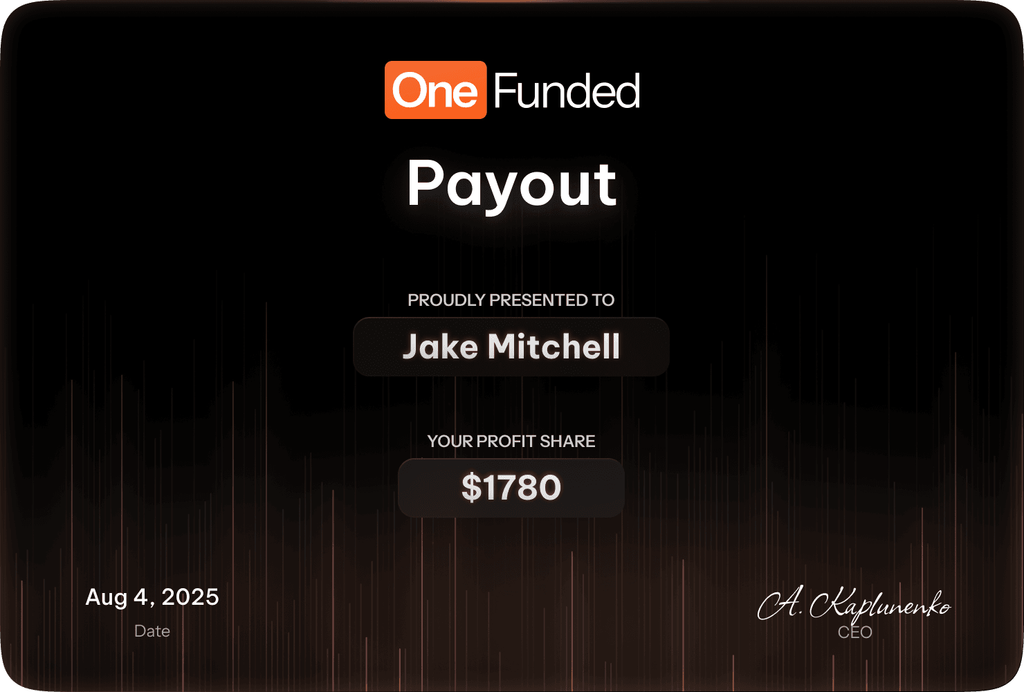 Payout Card