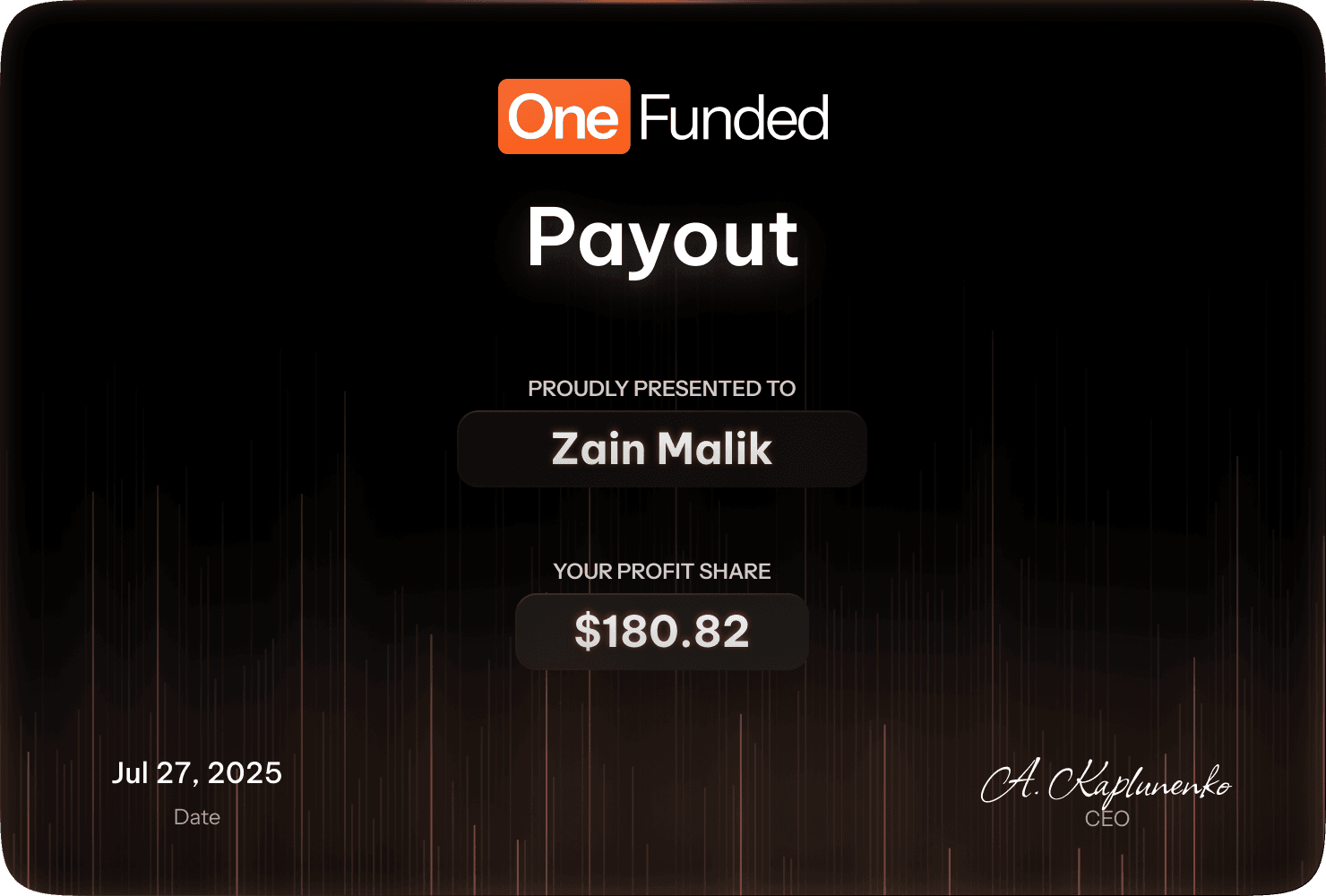 Payout Card