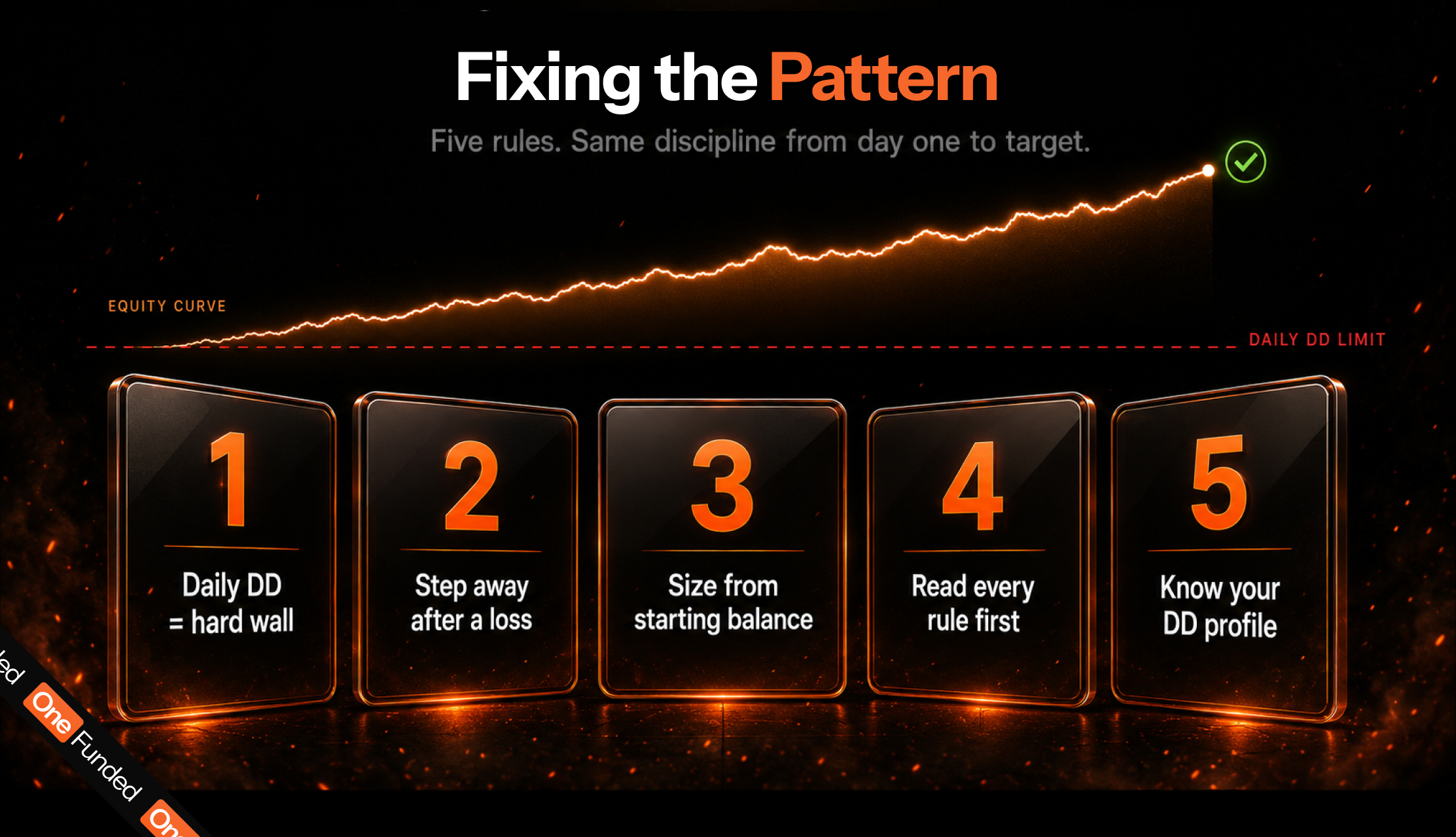 Fixing the pattern: five rules to pass a prop firm challenge