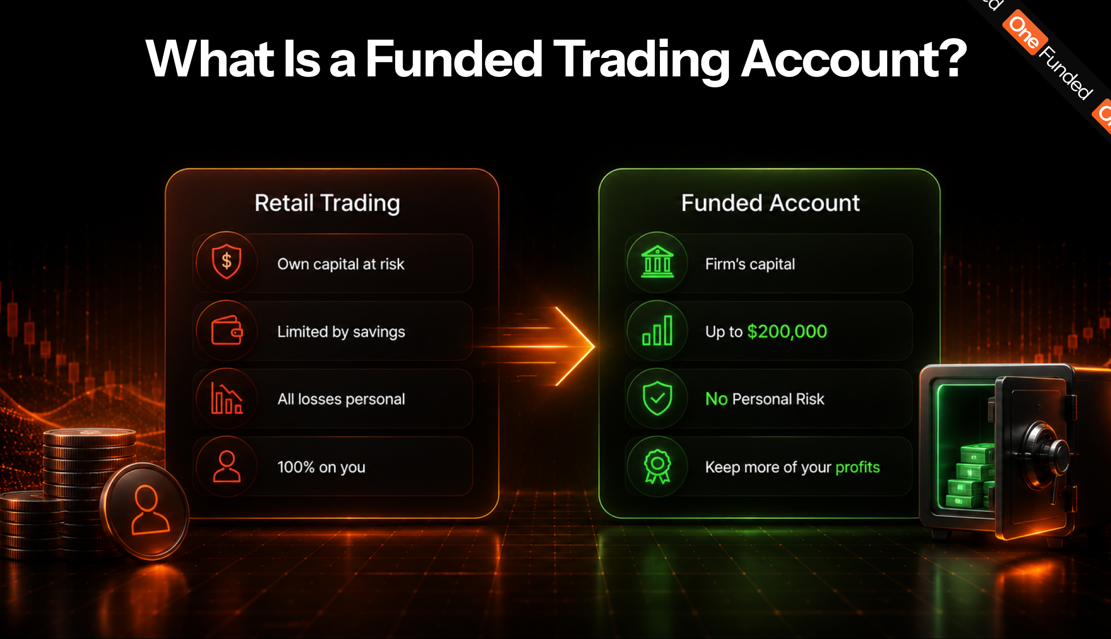 Retail trading vs funded trading account comparison