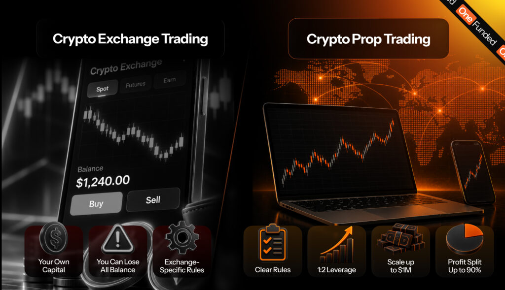 Crypto Prop Trading vs Trading on a Crypto Exchange